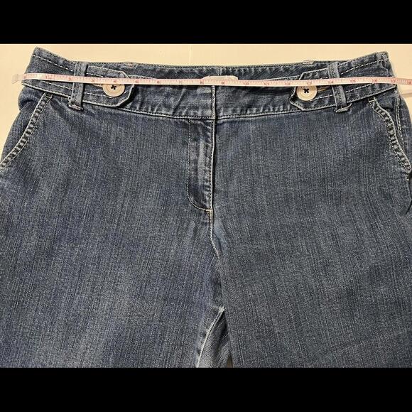 Ann Taylor Loft Womens Jeans Size 12 Medium Wash With Button Accents - Picture 3 of 12